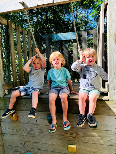 preschoolers on the playground