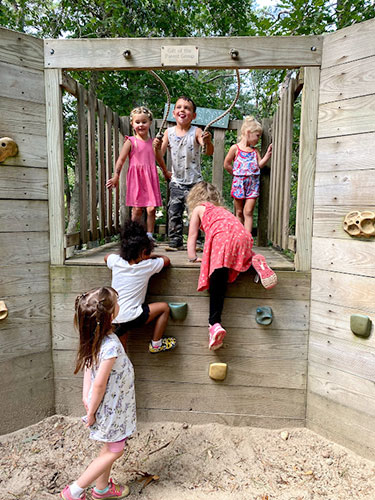 preschoolers at the playground