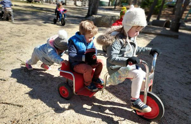 Children on a bike