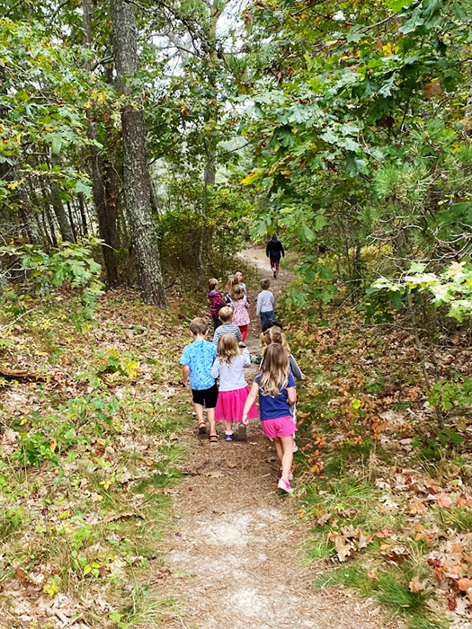 kids on a hike
