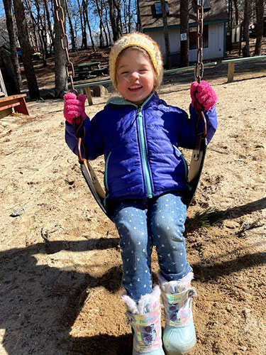 Girl on a swing